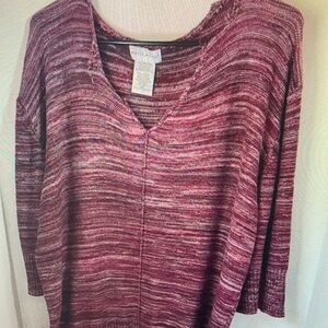 White stag purple v neck sweater